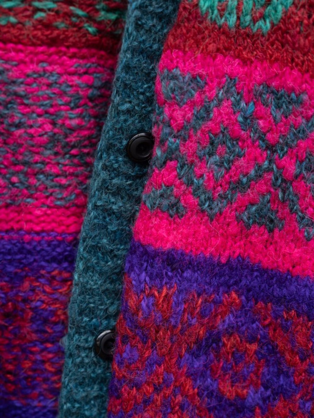 VTG Abstract Pattern Wool Cardigan - Picture 2 of 11